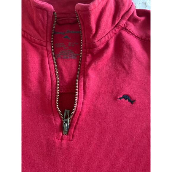 Kids Tommy Bahama Red 1/4 Zip Sweatshirt Sz L 10-12 - Picture 4 of 7